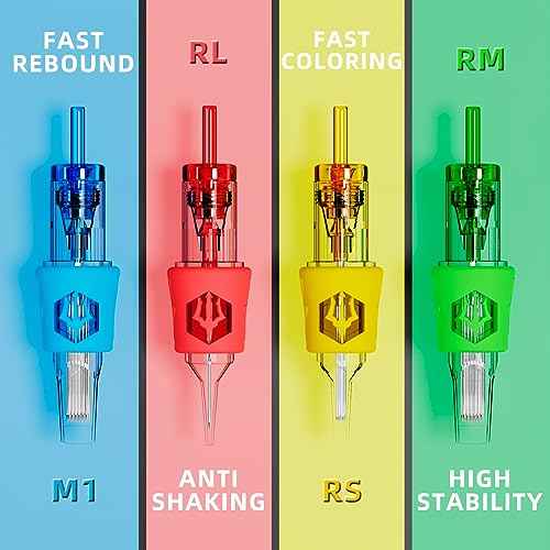 POSEIDON Tattoo Gun Kit, Wireless Tattoo Pen Kit Tattoo Kit with 2Pcs Battery and 20 Pcs Tattoo Cartridge Needles, 7 Stroke Settings, Normal/Dot Modes, LED Display, Complete Tattoo Machine Kit