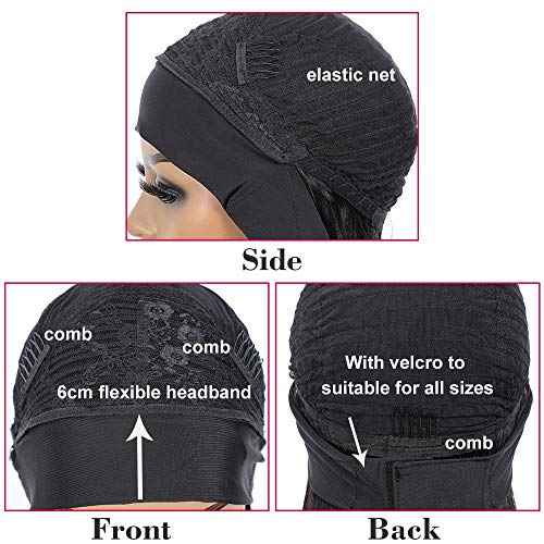 14 Inch Glueless Headband Wig Human Hair150% Curly Headband Wig Human Hair Natural Color Machine Made Curly Headband Wig Human Hair Kinky Curly None Lace Front Wigs Human Hair 100% Human Hair Wigs