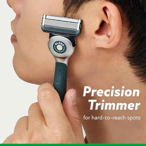 DORCO SLEEK 6 Blade Razor for Men with 7 Cartridges | Men's Cartridge Razors with Razor Handle and Smooth Shaving Blades | Men¡¯s Razors with Multi-Flex Technology