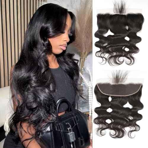 20 Inch 13x4 0.1mm SKINLIKE Ultra Thin Invisible HD Frontal Body Wave Transparent Lace Frontal Closure Melt Into Skin Easily Pre Plucked With Baby Hair 12A Grade Brazilian Human Hair