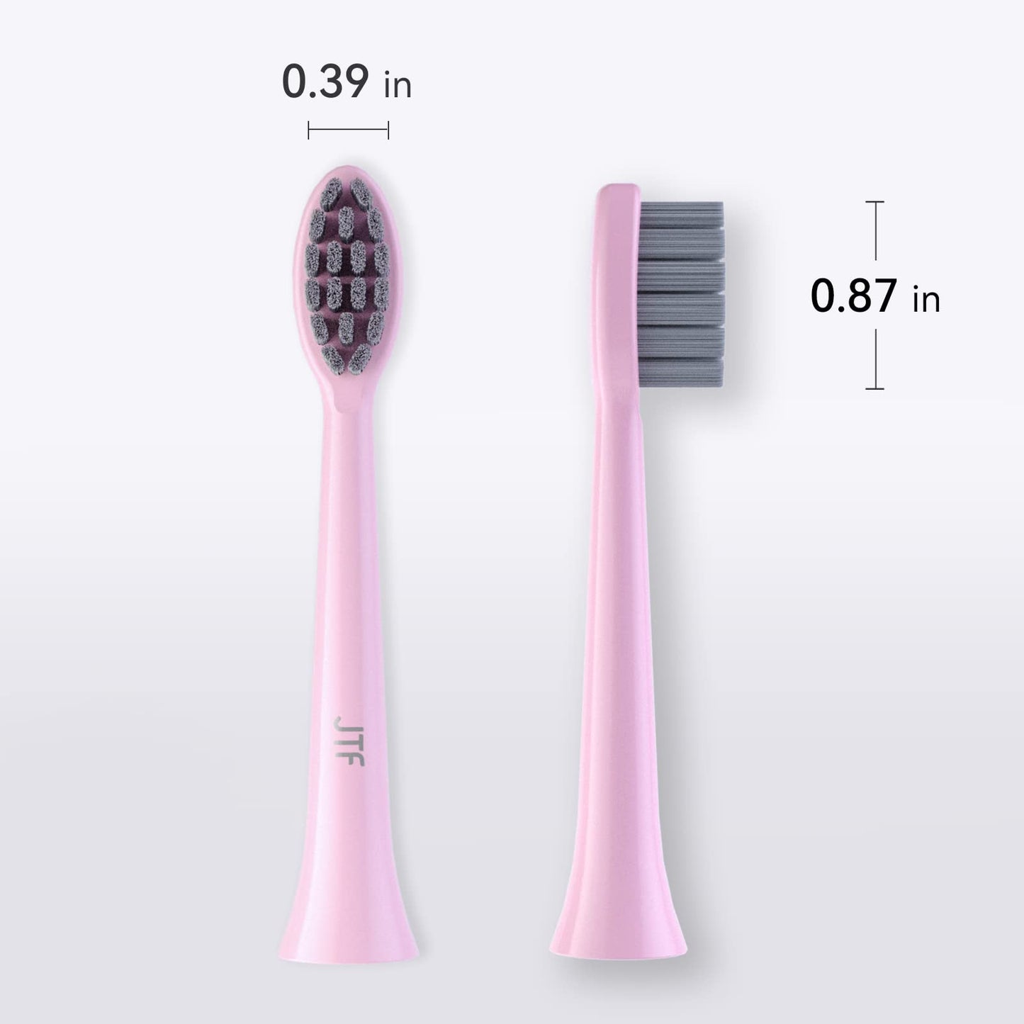 JTF Sonic Smart Toothbrush Genuine Gentle Brush Heads, 3 Pack, Pink, P200