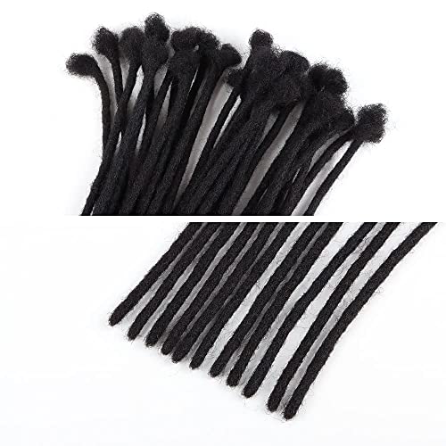 Orientfashion Human Hair Dreadlock Extensions,Locs Extensions Human Hair Regular Loc Extensions Human Hair,Human Hair Locs For Women/Men,Natural black can be bleached and dyed (12inch 0.6cm 20locs,1b)