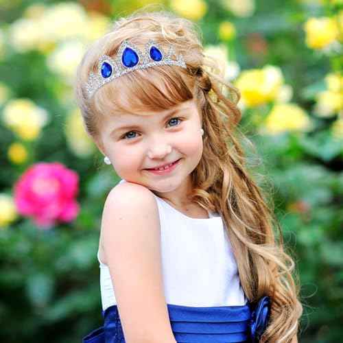 inSowni 8 Pieces Silver Metal Sparkly Waterdrop Rhinestone Princess Crown Headbands Tiaras Wedding Birthday Party Prom Headpieces for Women Brides Bridesmaids