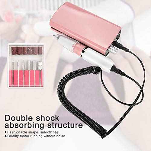 Nail File Drill Machine, Portable Professional Pedicure Electric Nail Drill Nail Grinding Machine Set Nail Art Equipment Kit(us Plug)