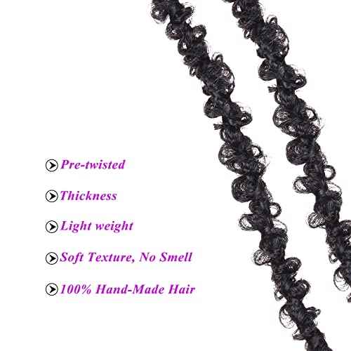 ZRQ 30 Inch Butterfly Locs Crochet Hair 6Packs Lightweight Long Distressed Butterfly Faux Locs Braids Hair Goddess Pre-looped Synthetic Soft Locs Hair Extensions (30 Inch, 1B#)