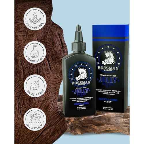 Bossman Jelly Beard Oil Variety Pack - Beard Grooming Care and Growth Kit - All 6 Beard Jelly Oil Scents - Made in USA