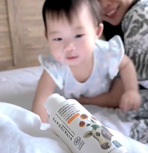 VIVAIODAYS Organic Apricot Oil Face & Body Lotion for Baby & Family | Nourishing, Soothing, Fast-Absorbing Moisturizer with Aloe & Olive Oil | Gentle Daily Hydration, Big Bottle with Pump, 8 fl. oz.