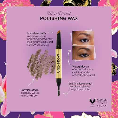 Winky Lux Uni Brow Polishing Wax ? Nourishing Brow Wax with Sunflower Seed Oil, Vitamin E & Green Tea Extract for Healthy, Fuller, Tamed Eyebrows, Conditions & Sets Brows for a Polished, Natural Look