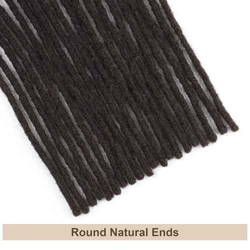 8 Inch 100 Strands loc Extensions Human Hair for Men/Women 0.6cm Thickness Human Hair Dreadlock Extensions Can Be Dyed and Bleached Soft Dreadlocks