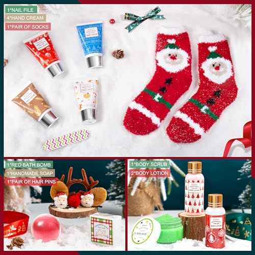 LUCOTIYA Advent Calendar 2025-24 Days of Beauty Advent Calendar, Bath and Body Gifts Sets for Women, Christmas Gifts Baskets for Women, Skincare Beauty Gift Baskets