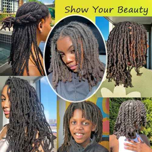 0.6cm Loc Extensions Human Hair 14inch 60strands Real Human Hair Dreadlock Extensions for Men/Women