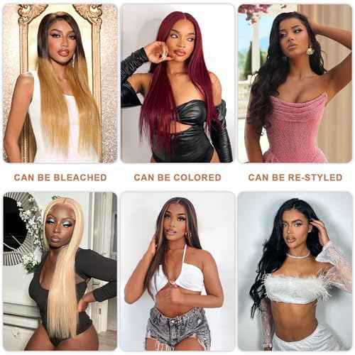 16A Raw Human Hair Bundles 100% Burmese Virgin Straight Bundles Human Hair, Sliky Boutique Extensions, Can Be Dyed and Restyled, Full Ends, Vertical Smooth (Straight 1 Bundle, 24 Inch)