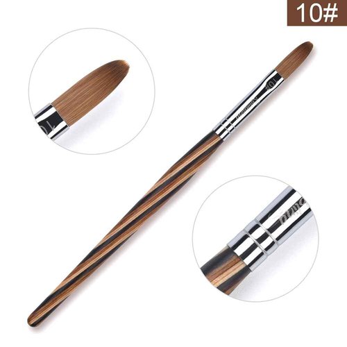 Rolabling 1pc 10#Kolinsky Sable Nail Brush with 1pc 16# Kolinsky Sable Nail Brush Set