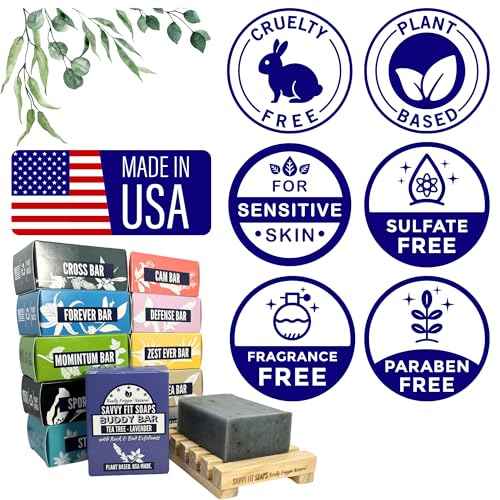 Plant- Based Soaps (Pack of 12) - Made for Families with Gentle Ingredients - Cruelty-Free - Active Essential Oils - Gift Pack