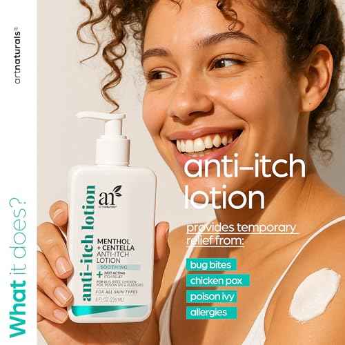 Artnaturals Anti-Itch Lotion ? Fast Itch Relief with Menthol & Centella ? Soothes Bug Bites, Poison Ivy, Chicken Pox & Allergies ? Hydrating, Non-Greasy for All Skin Types