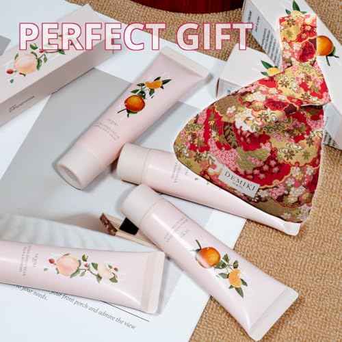 DEMIKI Shea Butter Hand Cream for Dry Cracked Hands, Birthday Gifts for Women, Bridesmaid Gifts, Nurse Gifts, Christmas Day Gifts, Party Favors, Hand Cream Gifts Set for Women, Travel Size1.7fl.ozx4