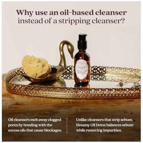 Cosmette Dreamy Deep Cleansing Oil Blend for Sensitive Skin, Vegan Makeup Remover & Facial Pore Cleanser - Jojoba, Coconut, Castor, Pumpkin & Lavender - Gentle, Hydrating, Natural Skincare, 1.7 FL Oz