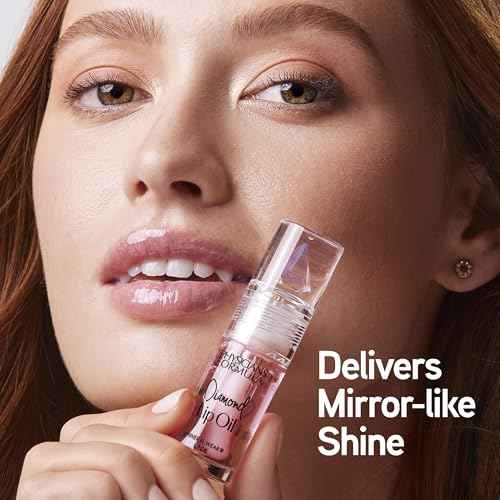 Physicians Formula Mineral Wear Diamond Lip Oil, High-Shine Serum Hybrid with Diamond Dust, Vitamin E, & Mineral Powder, Talc-Free, Cruelty-Free, & Vegan - Pink Diamond