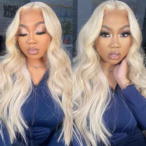 28 Inch Blonde Clip in Extensions 8Pcs 110g Clip in Hair Extensions Real Human Hair Body Wave 613 Blonde Clip ins Brazilian Remy Human Hair Extensions for Women Double Weft