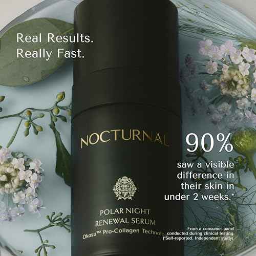 Nocturnal Skincare Polar Night Renewal Serum | Patent-Pending Night Repair Serum with Copper Peptides, Niacinamide & Nordic Oats (15 ml)