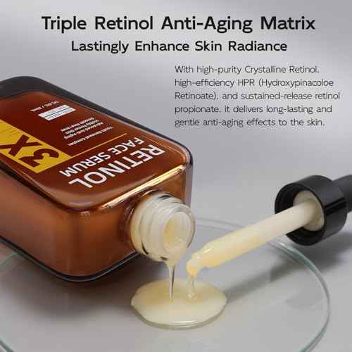 Retinol Serum for Face, Anti Aging & Anti Wrinkle B5 Resurfacing Retinol Serum with Niacinamide, Collagen & Hyaluronic Acid, Smooths Wrinkles & Fine Lines, Dark Spot Corrector, Brighten Dullness