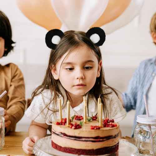 SIOTMERA Bear Ears Headband Black, Cute Care Movable Hairband Adult with Animals Costume, Soft Makeup Head Wear for Washing Face Women