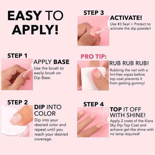 KIARA SKY Dip Manicure Nail Liquid Essentials | 0.5 fl oz | Dip Liquids Kit Steps 1-4