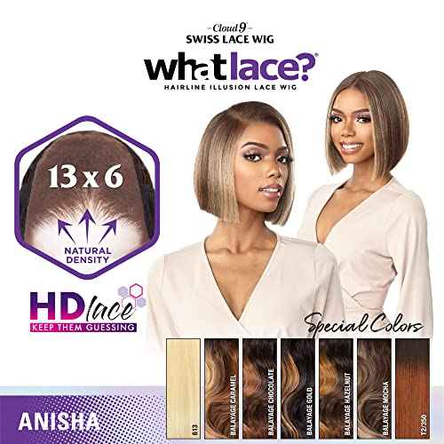 Sensationnel What lace 13x6 wigs - anisha lacefrontal hand tied glueless synthetic with natural density preplucked hairline (BALAYAGECARAMEL)