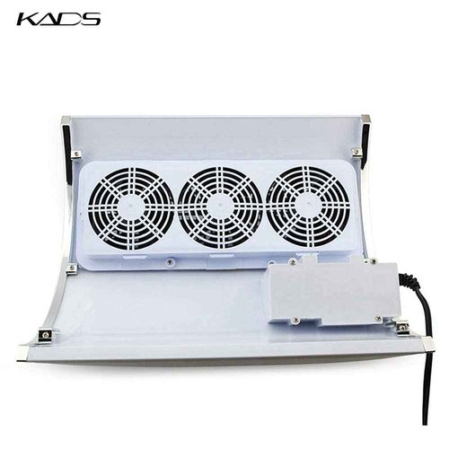 KADS Nail Art Dust Suction Collector 3 Fans Powerful Strong Power Nail Dryer Tool with 2 Dust Collecting Bags (110V US Plug)