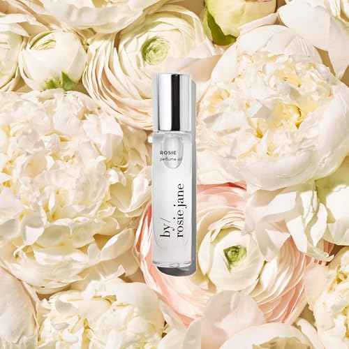 By Rosie Jane Perfume Oil (Rosie) - Travel Size Roll On Perfume with Notes of White Musk & Sweet Rose - Paraben, Sulfate & Phthalate Free (7ml)