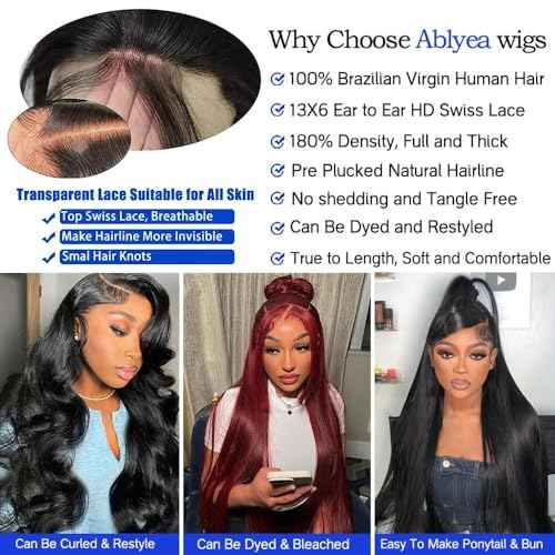 VIPbeauty 13x6 Lace Front Wigs Human Hair Pre Plucked 180 Density Straight HD Transparent Glueless Wigs Human Hair 13x6 Straight Lace Frontal Wigs Human Hair Wigs for Women 22 Inch