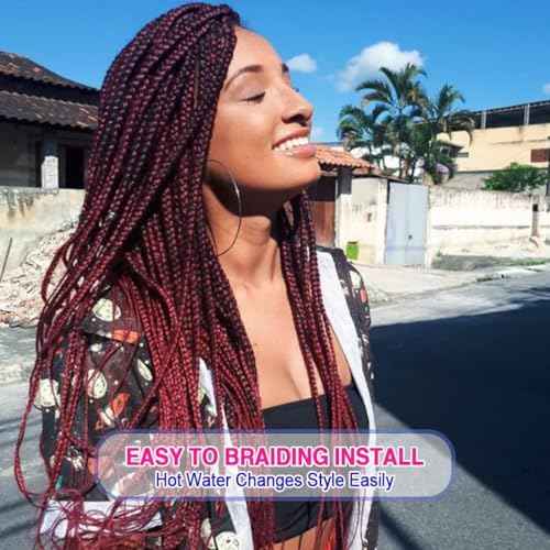8 Pack 16" 55G/Pack Pre Stretched Braiding Hair Extensions 1Bbug