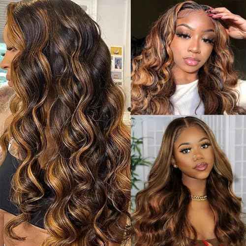 Ombre Brown Bundles P430 Body Wave Human Hair Bundles Brown Body Wave Bundle 16 18 20 inch Highlight Human Hair Bundle