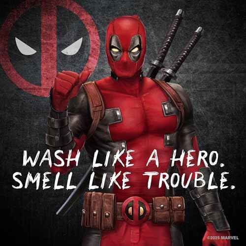 Every Man Jack Deadpool Men's Body Wash - Plant-based Cleansers & Moisturizers - Free of Parabens, Pthalate, and Dyes - 13.5 fl oz (2 Pack)