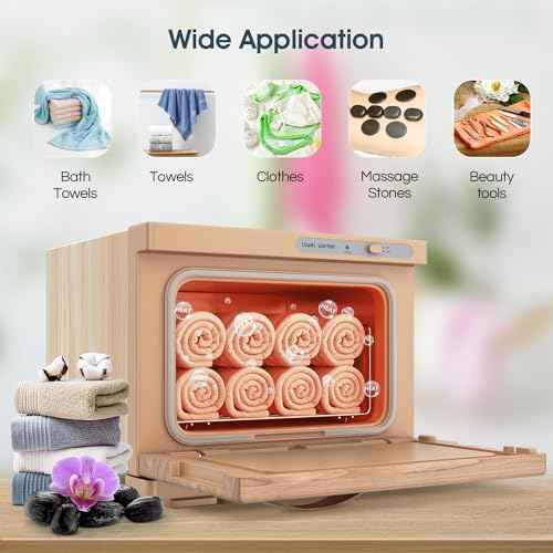 Towel Warmer Cabinet, 8L Hot Spa Small Towel Warmer Heating Use for Facial Spa, Hair Beauty, Salon Equipment and Home - Wood