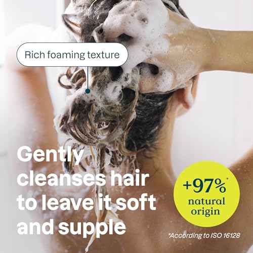ATTITUDE Hair Shampoo for Sensitive Dry Scalp, EWG Verified, Soothing Oat, For Thin Hair, Naturally Derived Ingredients, Vegan and Plant-Based, Volume and Shine, Unscented, 32 Fl Oz (Pack of 6)