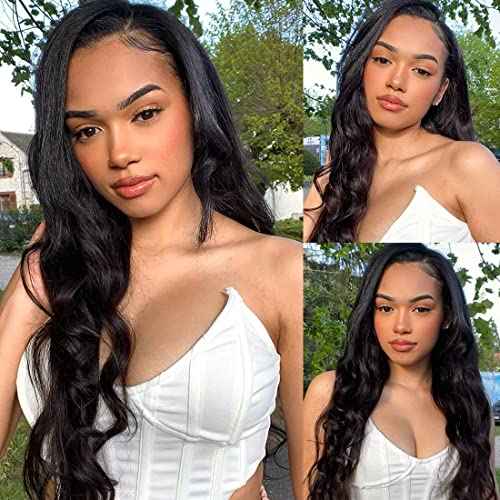 Nadula Hair 12A Brazilian Body Wave Virgin Human Hair 3 Bundles 10 12 14, 100% Unprocessed Brazilian Wavy Human Hair Weave Extensions for Black Women Natural Color