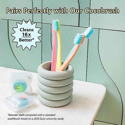Cocofloss Woven Dental Floss, Dentist-Designed Oral Care, Orange Scent, Waxed, Expanding, Kid-Friendly String Floss with Coconut Oil, 3 Spools (33 yd Each)