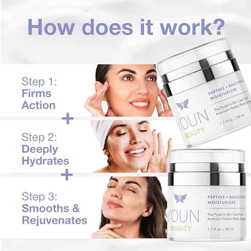 YOUN Beauty Peptide + Bakuchiol Moisturizer by Holistic Dr. Anthony Youn ? Paraben-Free Retinol-Alternative Face Moisturizer to Support Collagen Production, Skin Hydration and Elasticity, 50ml