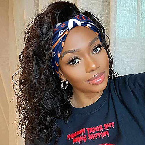 Huachi Wide Headbands for Women Boho Workout Head Bands for Women¡¯s Hair African Knotted Non Slip Headwrap Turban Sport Yoga Girls Bandeau Hair Accessories (Pack of 4)