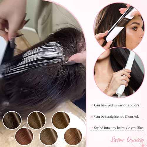 Fine Plus 12Inch Hair Toppers for Women Real Human Hair ? Mono Base 3"x5", Natural Black Virgin Quality, for Thinning Crown & Wide Parting, Lightweight & Breathable, Add Volume Can Be Curled