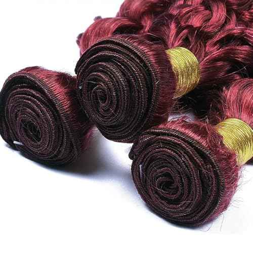 Red Bundles Human Hair Burgundy Water Wave Bundle 99j Human Hair Bundles 16 18 20 inch Red Water Wave Bundle 300g