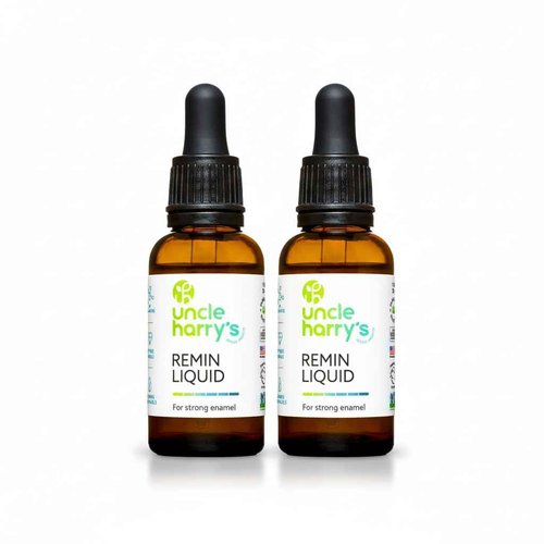 Uncle Harry's Natural & Fluoride-Free Remineralization Liquid for Tooth Enamel - Freshens Breath & Strengthens Teeth (2 Pack, 1 oz.)
