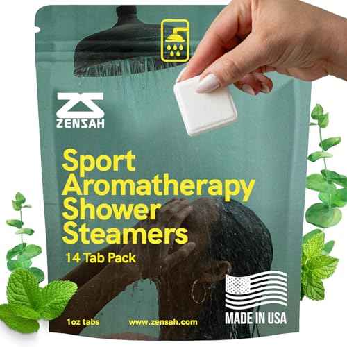 Zensah Sport Shower Steamers - Relaxing Aromatherapy, USA Made with Natural Eucalyptus Essential Oil, Travel Friendly, Unique Birthday Gifts for Self Care, Colds, and Muscle Recovery for Women and Men