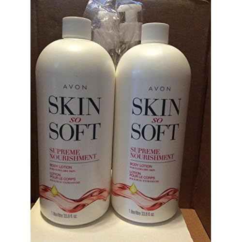 Avon ski so soft Supreme Nourishment Body Lotion for extra dry skin 33.8 fl.oz lot 2 bottles