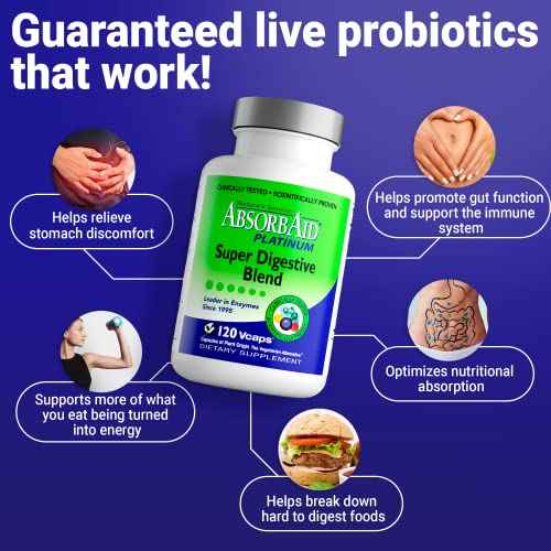 Absorbaid Platinum Super Digestive Blend, 120 Count
