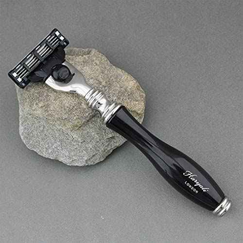 3 Edge Shaving Razor With Black Coated Handle Beard and Mustache Safety Razor For Men and Women