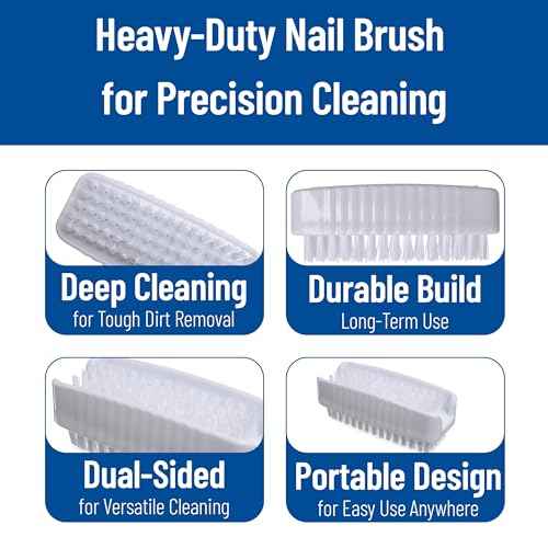 SPARTA 3623900 Plastic Hand Brush, Nail Brush With Polypropylene Bristles For Kitchens, Homes, Restaurants, 3.5 Inches, White, (Pack of 24)