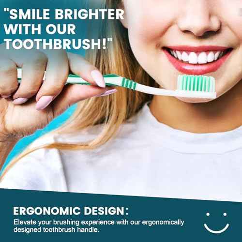 Navona 600 PCS Premium Individually Wrapped Bulk Toothbrush Pack, Disposable Toothbrushes, Kids Toothbrush, Medium Soft Bristle Toothbrushes, Ergonomics Handle, Perfect for Travel Hotel Donation
