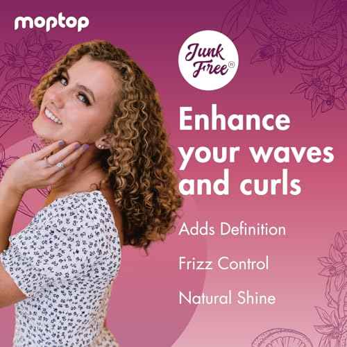 MopTop Curl Enhancer Gel ? Curl Defining Gel to Enhance Curly and Coily Hair, Lightweight and Anti Frizz Hair Care with Aloe, Sea Botanicals & Honey (Citrus Medley, 2pk)